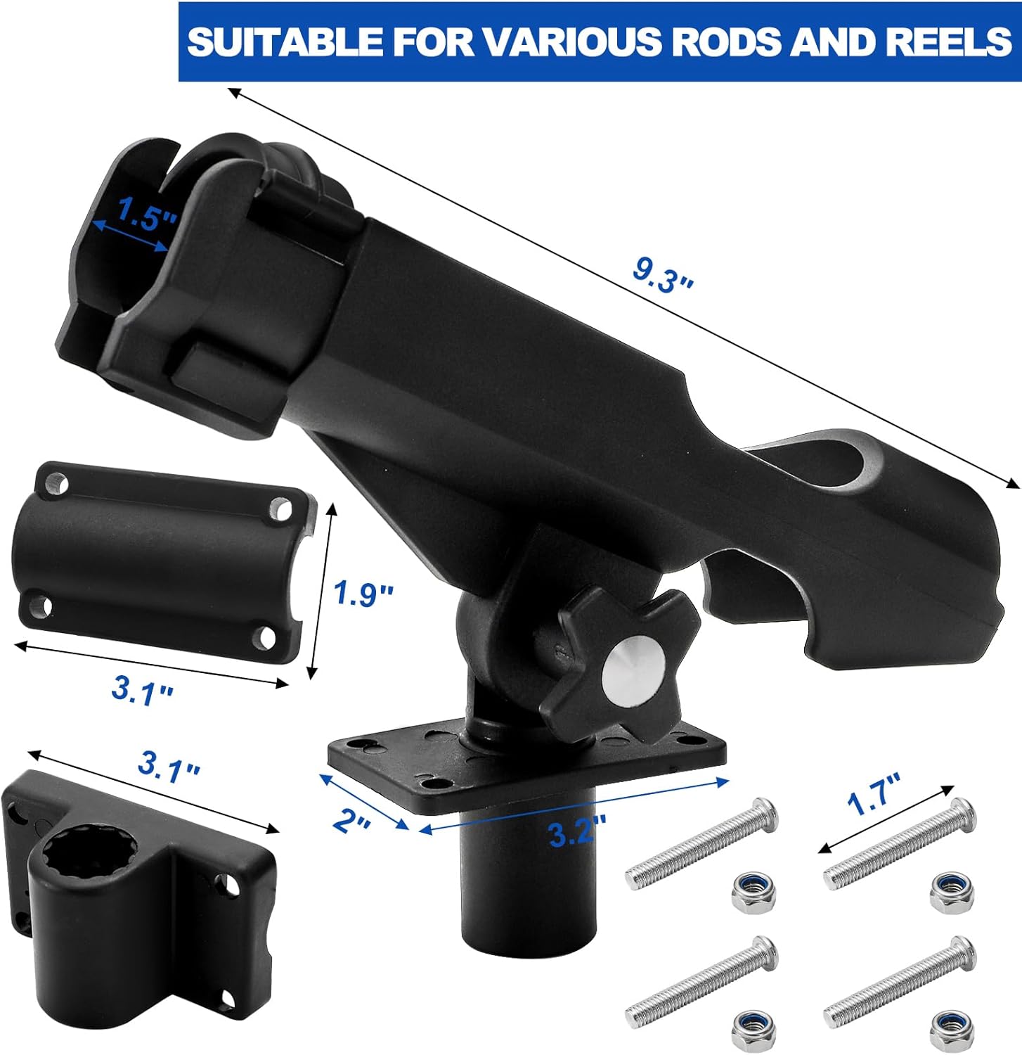 2 Pack Fishing Rod Holder with - Fishing Kayak Rod Holder บทวิจารณ์และราคา