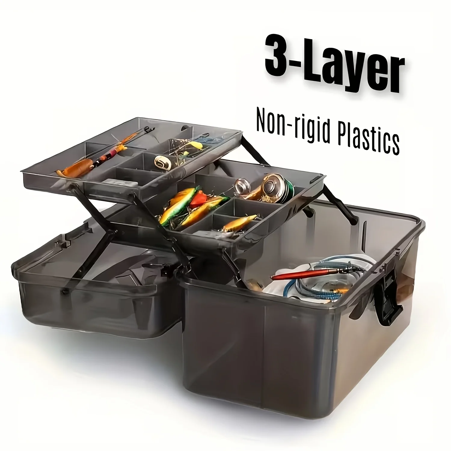 Durable PE Fishing Gear Box |  - Fishing Kayak Crate บทวิจารณ์และราคา