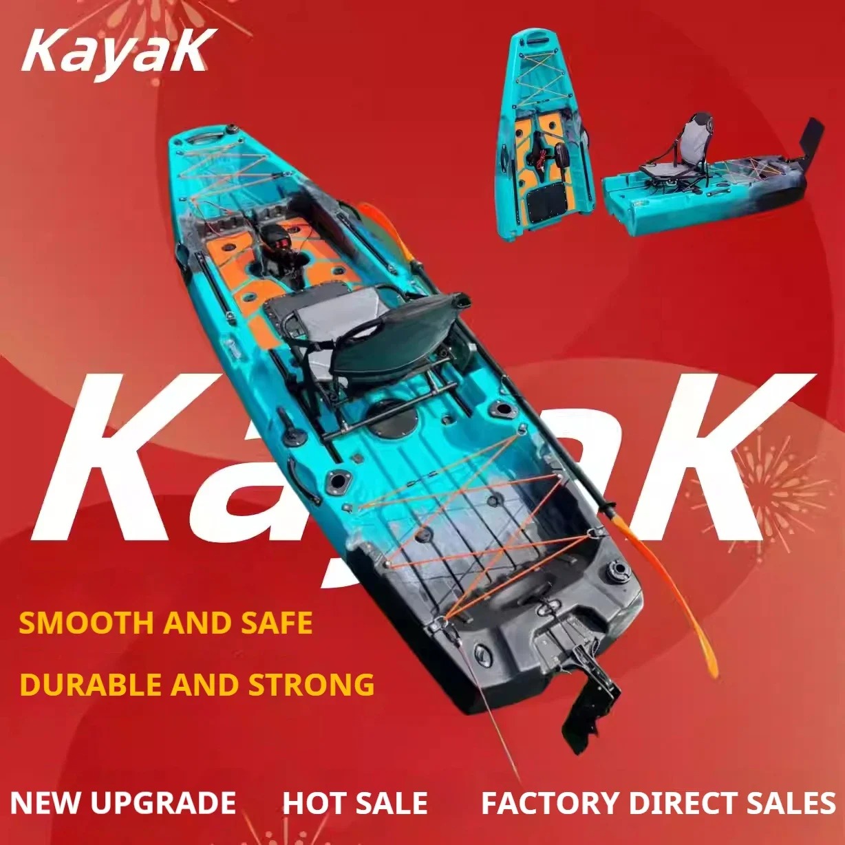 LLDPE Modular Kayak Canoe w/Pe - Fishing Kayak Pedal Drive บทวิจารณ์และราคา