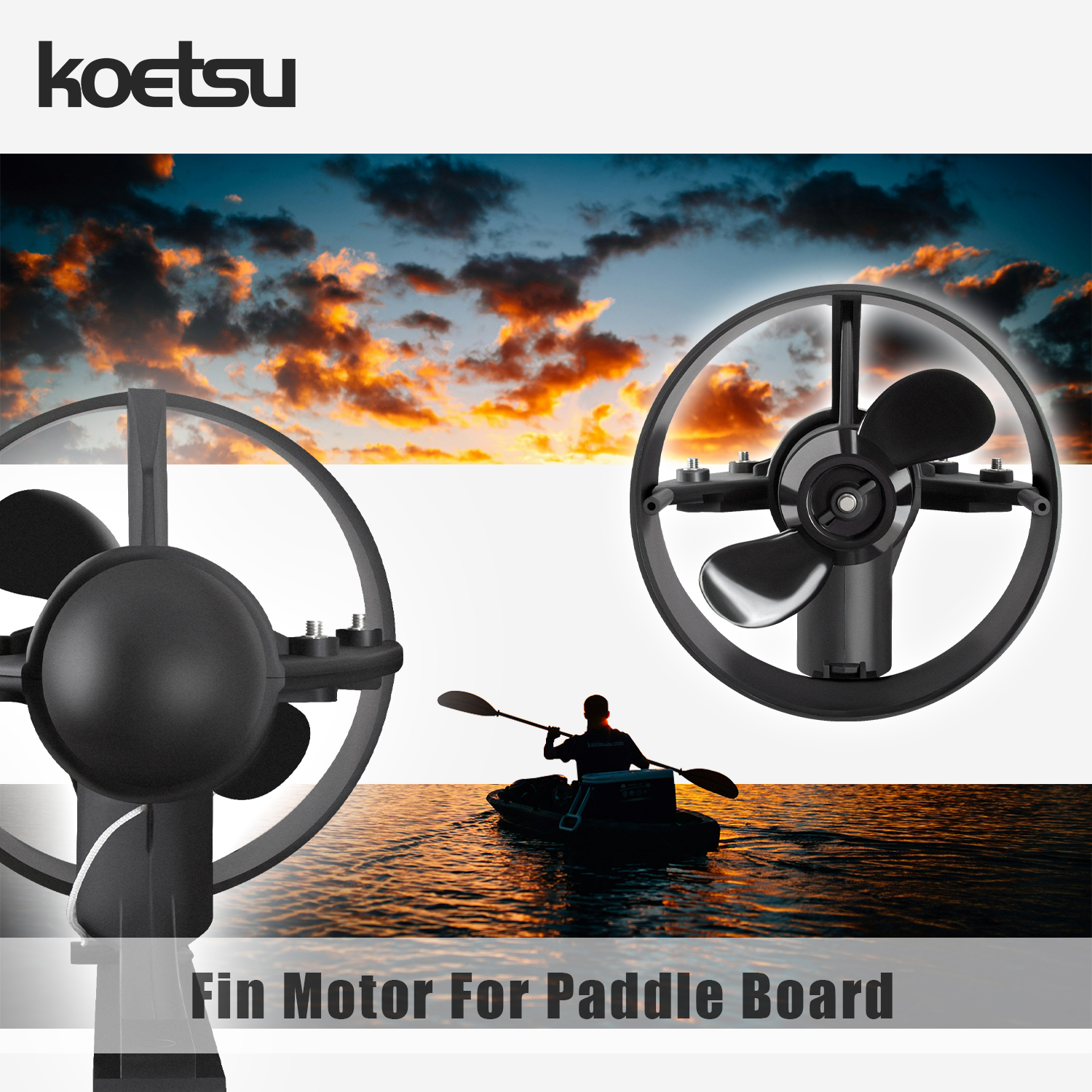 KOETSU paddle board underwater - Fishing Kayak Trolling Motor บทวิจารณ์และราคา