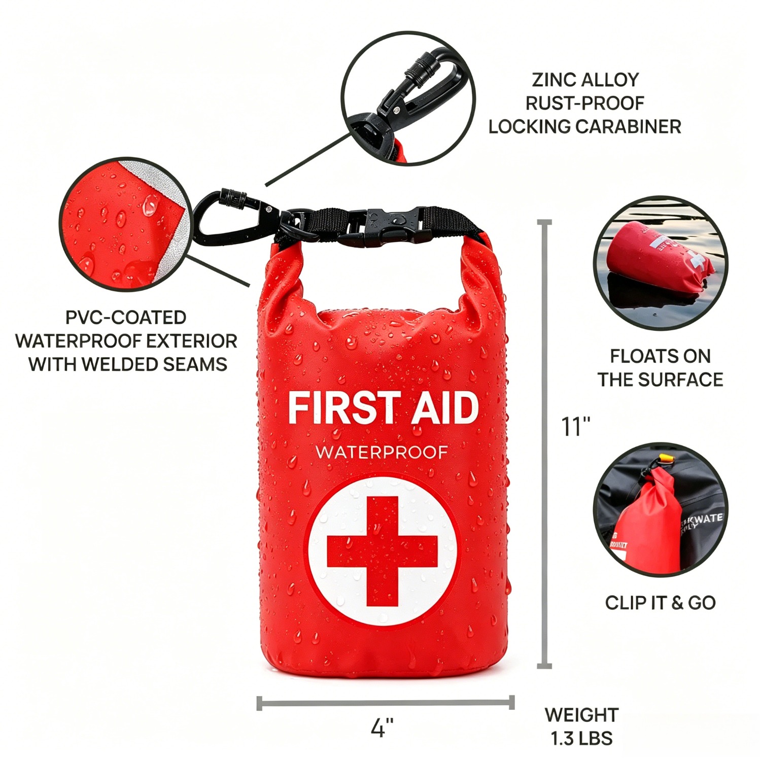 2L Waterproof First Aid Bag Ro - Fishing Kayak Storage Bag บทวิจารณ์และราคา