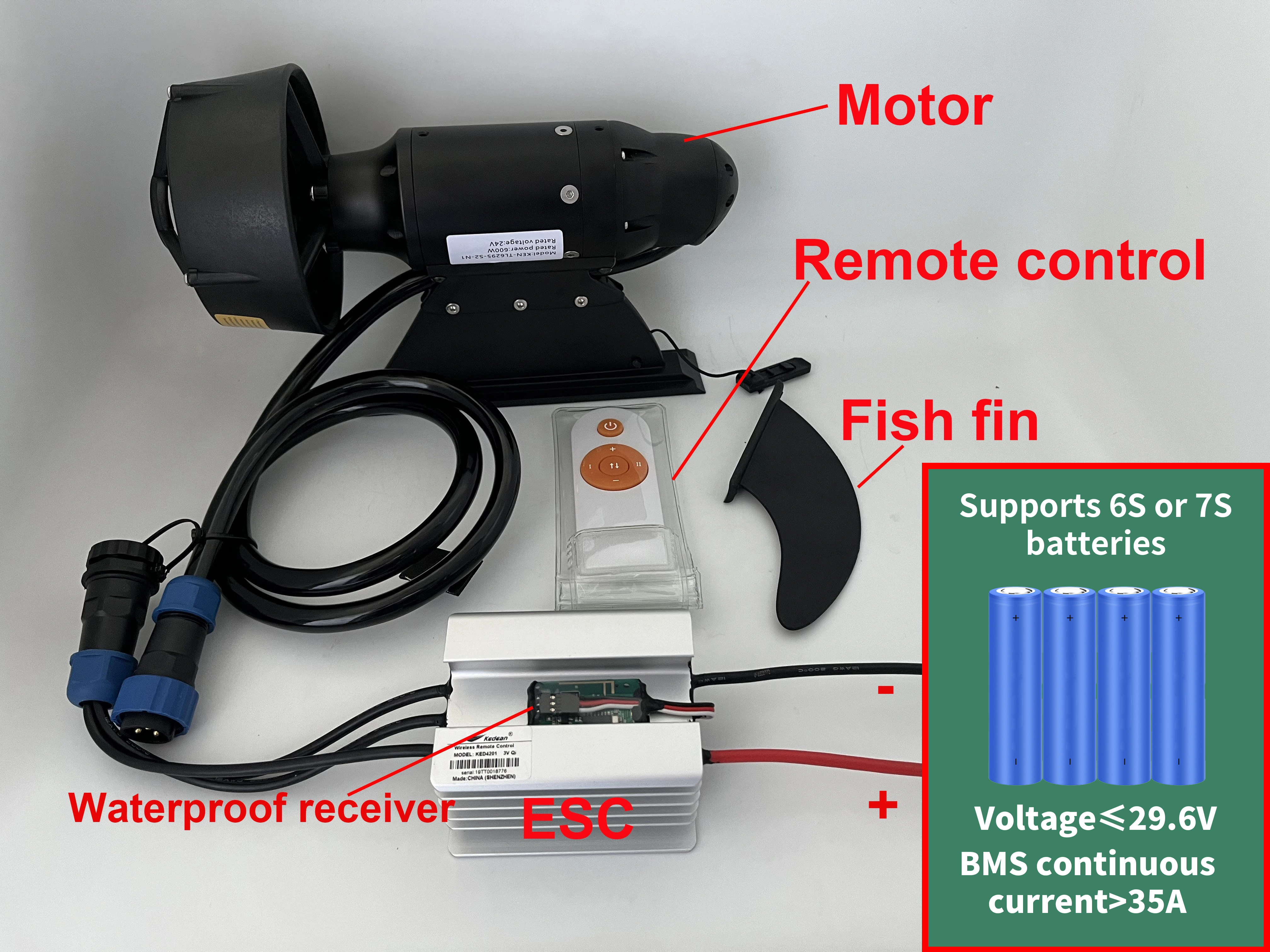 380W 600W Electric Fins Stand  - Fishing Kayak Cart บทวิจารณ์และราคา