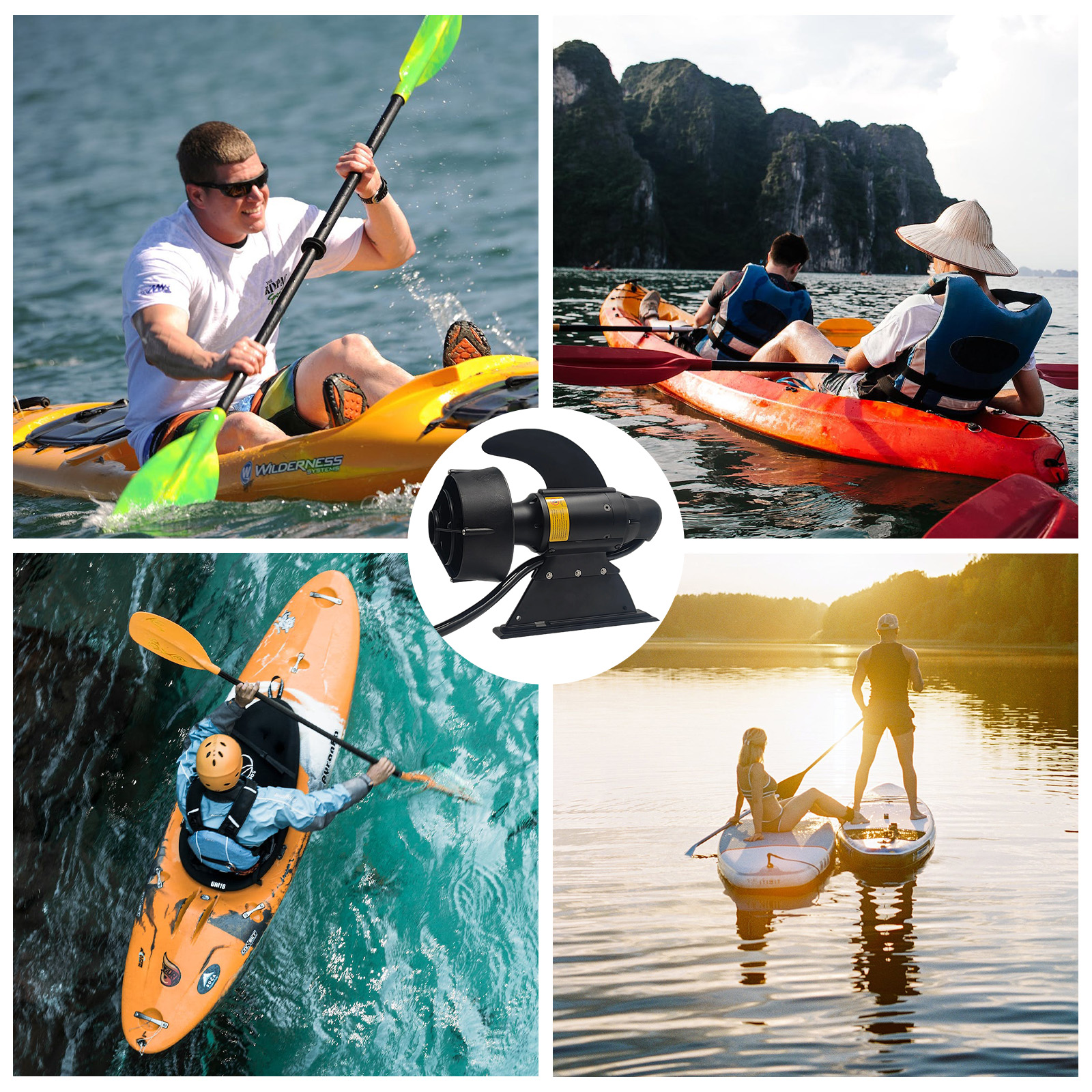 380W 600W Electric Fins Stand  - Fishing Kayak Cart บทวิจารณ์และราคา