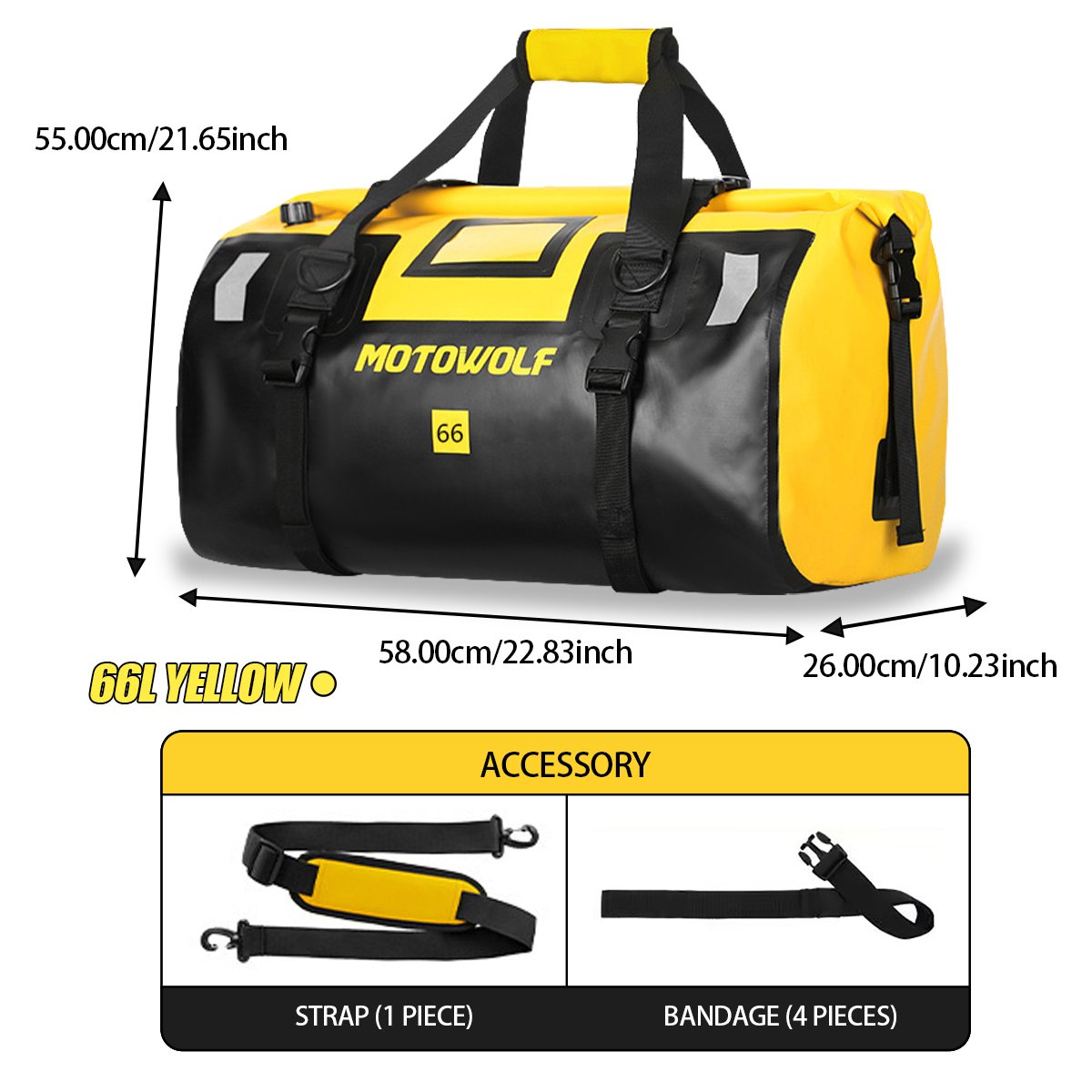 Waterproof Duffel Bag 40L/66L  - Fishing Kayak Storage Bag บทวิจารณ์และราคา