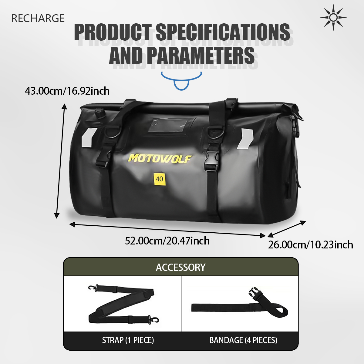 Waterproof Duffel Bag 40L/66L  - Fishing Kayak Storage Bag บทวิจารณ์และราคา