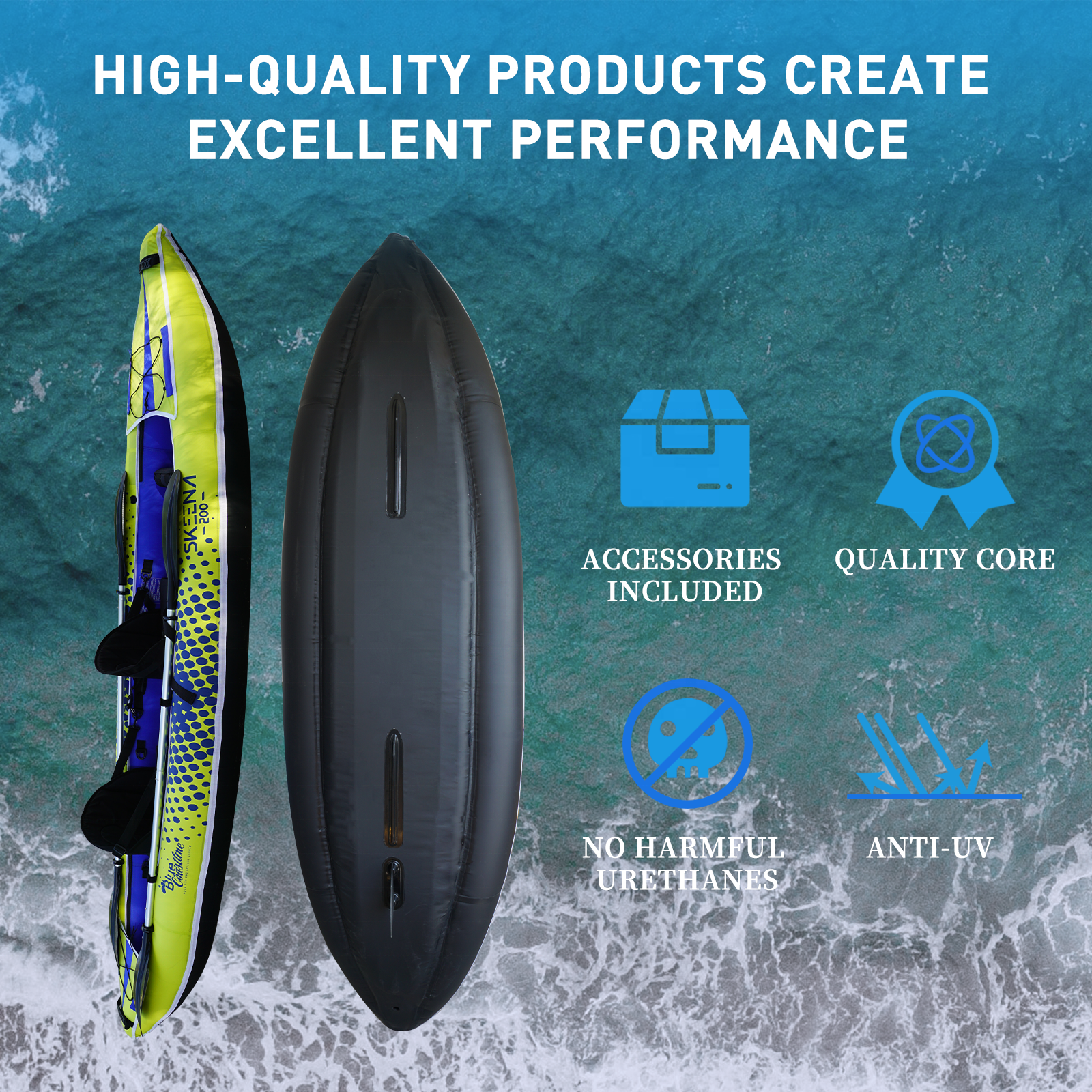 Adult Inflatable Fishing Canoe - Fishing Kayak Seat บทวิจารณ์และราคา