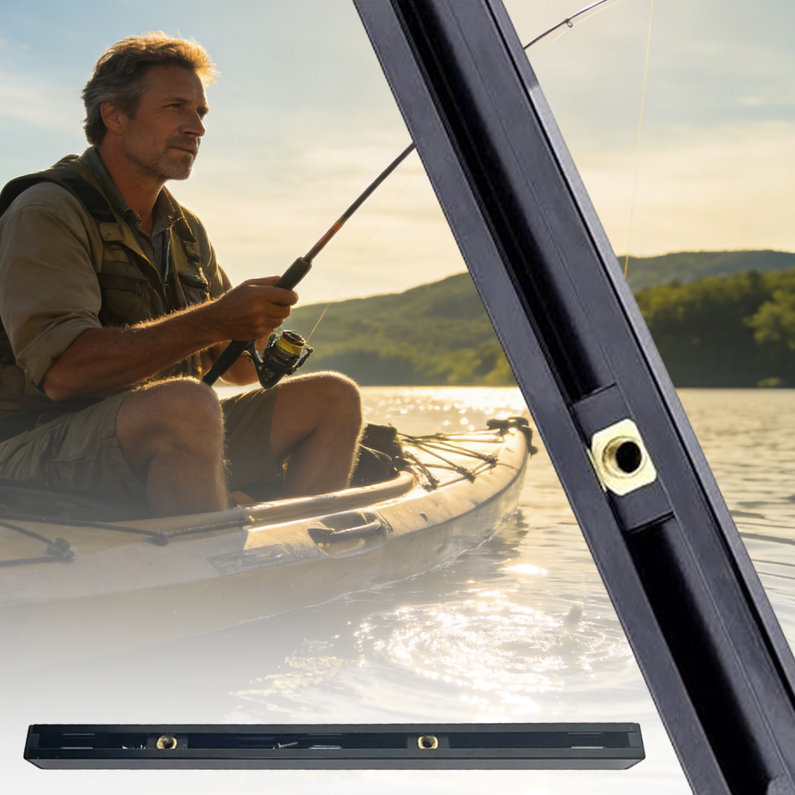 ABS Side Mount Kayak Slide Tra - Fishing Kayak Storage Bag บทวิจารณ์และราคา