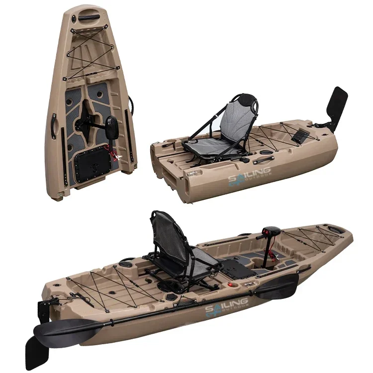 9.5ft 1 Person Folding Plastic - Fishing Kayak Pedal Drive บทวิจารณ์และราคา