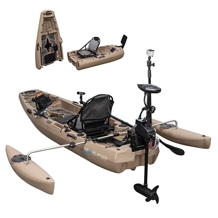 9.5ft 1 Person Folding Plastic - Fishing Kayak Pedal Drive บทวิจารณ์และราคา