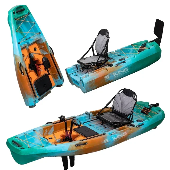 9.5ft 1 Person Folding Plastic - Fishing Kayak Pedal Drive บทวิจารณ์และราคา